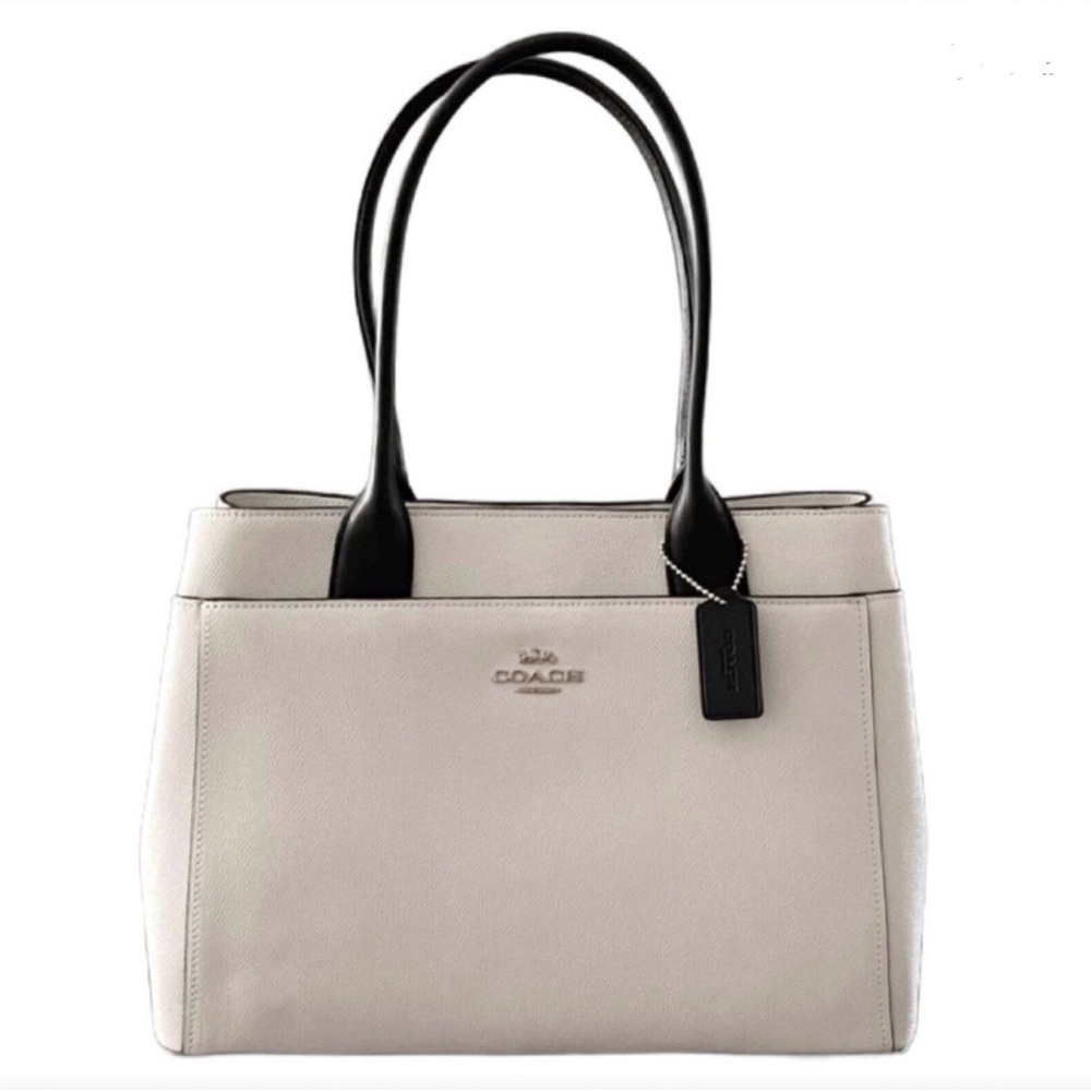 COACH Casey Tote, Chalk Color, Crossgrain Leather